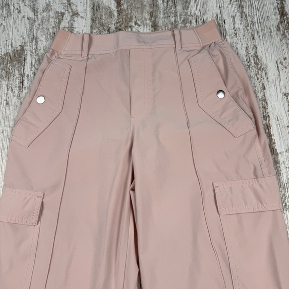 Athleta Vienna‎ Cargo Pant Womens Size 8 Straight Ankle Length Baby Pink Barbie - Picture 3 of 8
